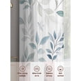 thumbnail image 6 of Blue Teal Botanical Sheer Curtains 84 Inch Length 2 Panels Set, Watercolor Spring Summer Leaves Voile Window Treatment Rod Pocket Curtains Sheers Drapes for Bedroom/Living Room/Kitchen 52"x84"x2, 6 of 7
