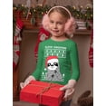 thumbnail image 2 of Slothy Ugly Christmas Kids T-Shirt Sloth Long Sleeve Medium Green, 2 of 4