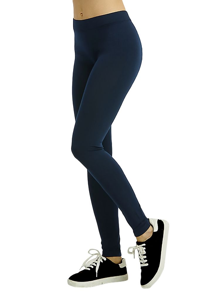 Spandex Colored Leggings-Navy Blue 