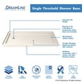 thumbnail image 4 of DreamLine SlimLine 36 in. D x 60 in. W x 2 3/4 in. H Left Drain Single Threshold Shower Base in Biscuit DLT-1136601-22, 4 of 5