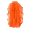 thumbnail image 4 of QHFBli Women Maxi Tulle Skirts Floor Length Layered A Line Elastic High Waist Split Long Tutu Puffy Mesh Tiered Skirt, 4 of 6