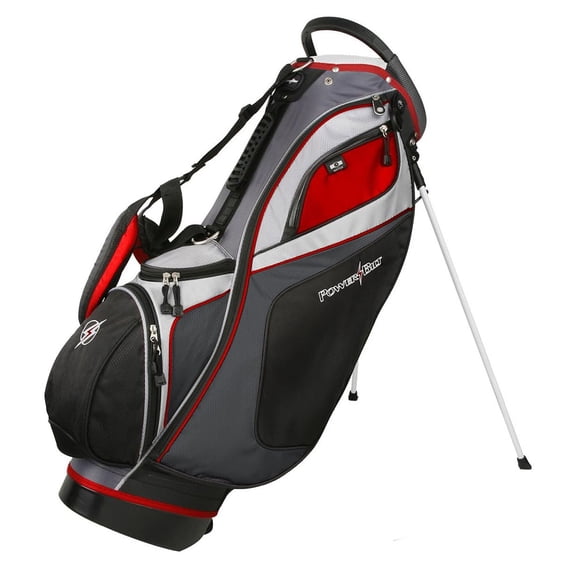 PowerBilt Golf Dunes Lightweight Dual Strap Stand Bag, Black/Charcoal -