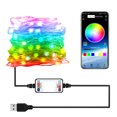 thumbnail image 1 of Guirnalda de luces con Bluetooth y USB, Control por aplicación para teléfono móvil, tiras de luz con cable de cobre, decoración navideña, 1 of 8