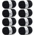 thumbnail image 1 of Harn Cozyful Chunky Chenille #10 para tejer a mano, color negro, 1 of 8
