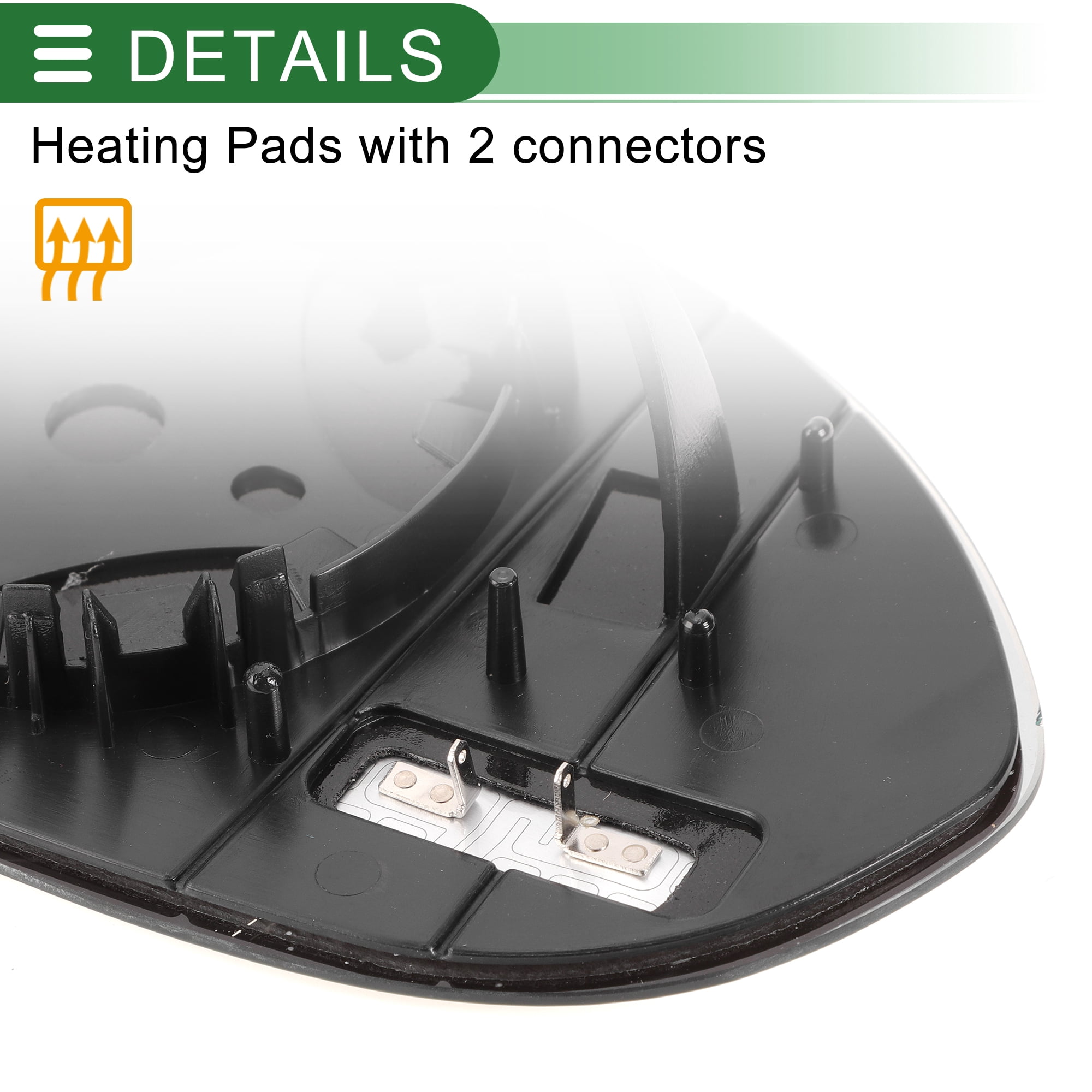 Unique Bargains Left Side Mirror Glass for Audi A7 2010-2018 4G8857535B Heated