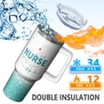 thumbnail image 3 of Reliable 40oz Nurse Gift Tumbler, Stainless Steel Vacuum Insulated Design, Travel Mug with Splash Proof Lid, Ideal for Nurses Who Are Always On The Go, 3 of 5