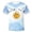00 Argentina, variant on 2026 Soccer Fan T-Shirt, Light Blue and White Geometric Sun Print