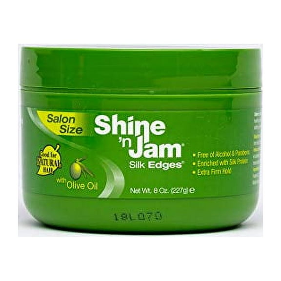 Shine-N-Jam Silk Edges With Olive Oil 8 Ounce Jar