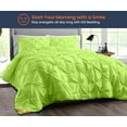 thumbnail image 2 of Super King Plus Comforter Pinch Parrot Green 300 GSM Plush Siliconized Microfiber Fill Duvet Insert Box Stiched Quilted Fluffy Soft 600 TC Egyptian Cotton Shell with Piping & Pillowcases, 2 of 8