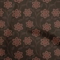 thumbnail image 1 of oneOone Cotton Jersey Brown Fabric Floral Craft Projects Decor Fabric Printed By The Yard 58 Inch Wide, 1 of 5