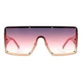 thumbnail image 2 of Women's Sunglasses Studded Oversized Square Mono Lens Fashion UV400 Pink, Pink, 2 of 5