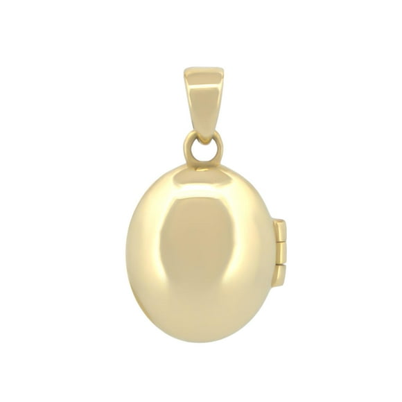 Dije Oval Relicario 1.3 cm Oro Sólido 14k