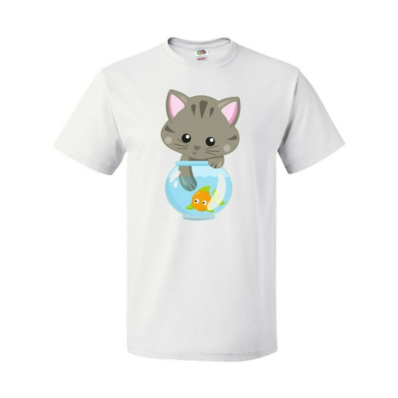 Inktastic Cute Cat, Little Cat, Kitty, Kitten, Fish Bowl T-Shirt
