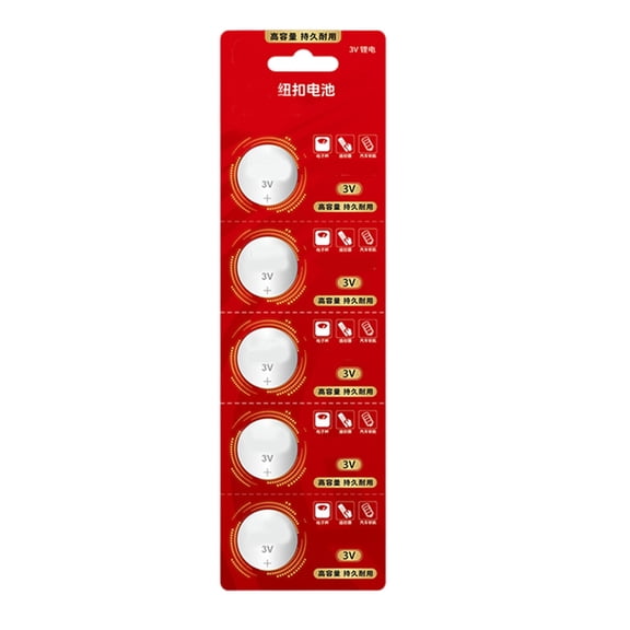 Zeiwohndc 5Pcs Button Battery 3V CR2032/CR2025/CR2016 Cell Lithium Batteries for Watch