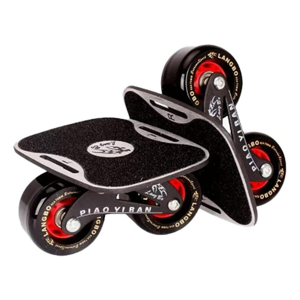 Patines portátiles para exteriores, ligeros y deslizantes con ruedas para derrapar en carretera. Rueda de placa de aluminio