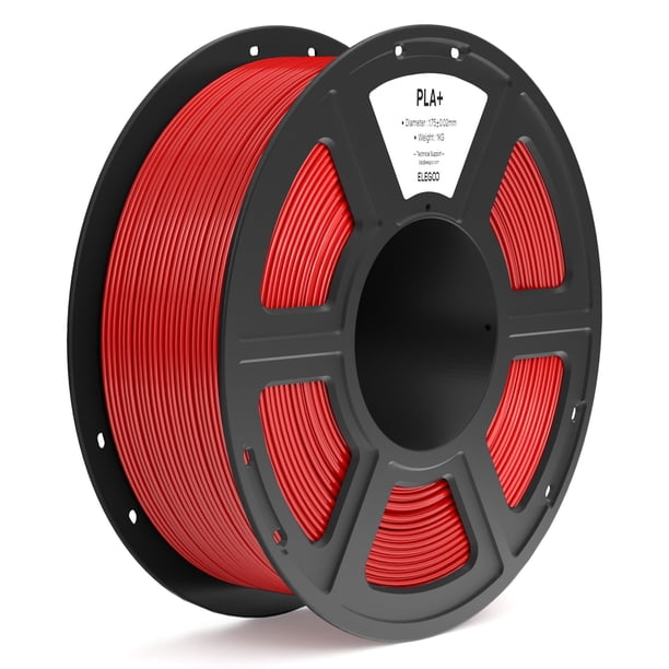 Filamento para impresora 3D ELEGOO PLA+ True Red, 1,75 mm, 1 kg