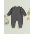 thumbnail image 4 of Wassery Toddler Baby Rompers Long Sleeve Front Button Jumpsuit Pants with Pockets 0-24 Months Newborn Infant Cute Clothes for Boys Girls, 4 of 8