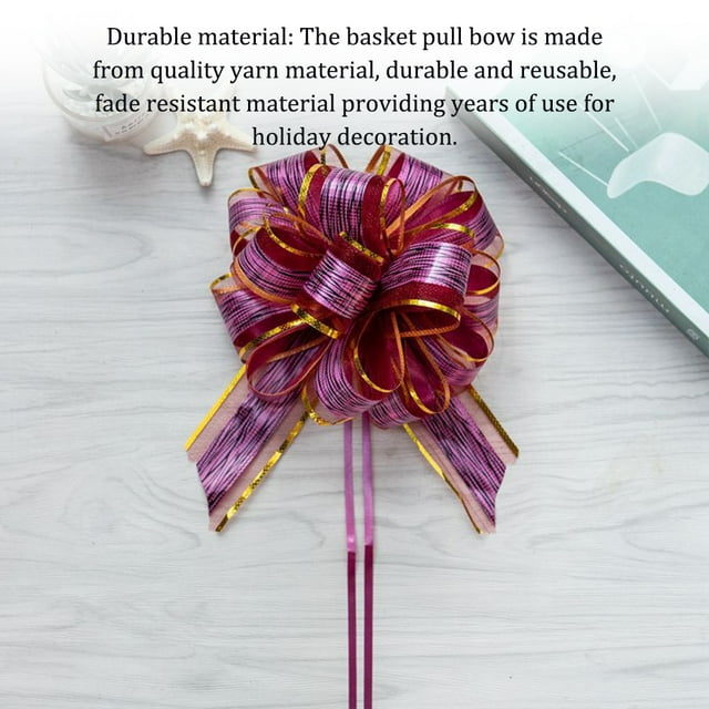 Pull Bows Ribbon for Gift Wrapping Festive Wedding Decoration Wear-resistant Gifts Baskets Multifunctional Christmas Present Wine Red
