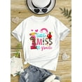 thumbnail image 1 of Girls' Little 1st Grade T-Shirt - Cotton Crew Neck with Fun Alphabet & Apple Design, Casual Summer Knit Top for Youngsters, Cute T Shirts, 1 of 6