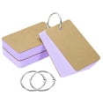 thumbnail image 1 of Unique Bargains 3.5' x 2' Blank Flash Cards with Rings Study Cards Index Cards Note Card Pre Hole Punched, Purple 150 Pack, 1 of 5