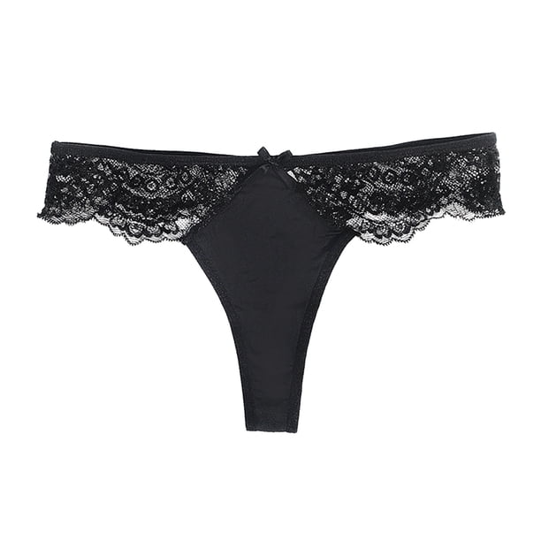 Bragas Bikini Gibobby Elásticas Multi Tamaño Multi Color Combinación encaje transparente negro XS