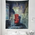 thumbnail image 1 of Grunge Tapestry, Old Armchair in Grunge Retro Interior Damaged Messy Abandoned House Old, Fabric Wall Hanging Decor for Bedroom Living Room Dorm, 5 Sizes, Pale Green Red Black, by Ambesonne, 1 of 1
