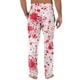 thumbnail image 5 of Domuza Mens Halloween Pajamas Funny Horror Print Casual Drawstring Pajama Pants Lightweight Soft Cotton Lounge Pjs Bottoms with Pockets White L, 5 of 5
