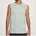 thumbnail image 2 of Telankuip 2026 Summer Lightweight Breathable Workout Tank Tops for Men Fashion Camouflage Print Crewneck Sleeveless Tee Vest for Exercise and Fitness Daily Wear 0-Light Green L, 2 of 6
