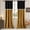 Black+gold, variant on Vintage Curtains 96 Inches: 2 Panels Set Champagne Brown Thick Soft Velvet Window Drapes - Treatment Elegant Curtain for Living Room Blackout Bedroom Retro Curtain
