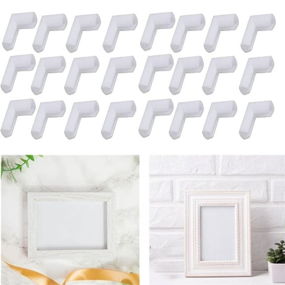Tutuviw 24Pcs Photo Mirror TV Frame Edge Protection Corners for Moving Supplies Edge Shipping Packaging Protection Cushioning Foam Conner Protector Foam Shipping Corners