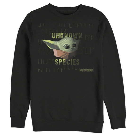 Men's Star Wars: The Mandalorian The Child Unknown Species Sweatshirt Black 2X Large