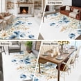 thumbnail image 6 of Blue Spring Floral Large Area Rugs for Bedroom Living Room, Soft Non Slip Carpet Bedside Rug, Weeping Botanical Orange Summer Rectangular Floor Cover Kitchen Accent Rug 5'x7' for Dining Room/Office, 6 of 9
