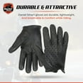 thumbnail image 6 of Daniel Smart Men’s Leather Gloves– Naked Goat Perforated Action Motorcycle Leather Gloves with Extra Air Flow and Short Wrist, 6 of 6