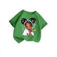 thumbnail image 3 of T Shirts for Girls Short Sleeve Kids Cartoon Graphics Cotton Tee Round Neck Summer Tops Green,3-4 Years, 3 of 5