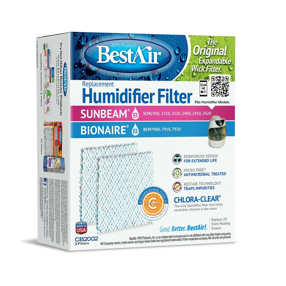 BestAir CB2002 Humidifier Replacement Wick Filter for Sunbeam models 5.