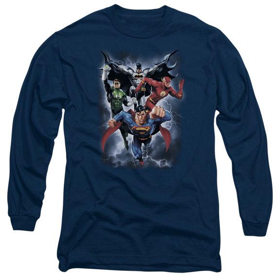 Jla - The Coming Storm - Long Sleeve Shirt - Medium