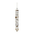 thumbnail image 5 of DecMode 33" Gold Metal Heart Windchime with Beads and Cone Bells, 5 of 6