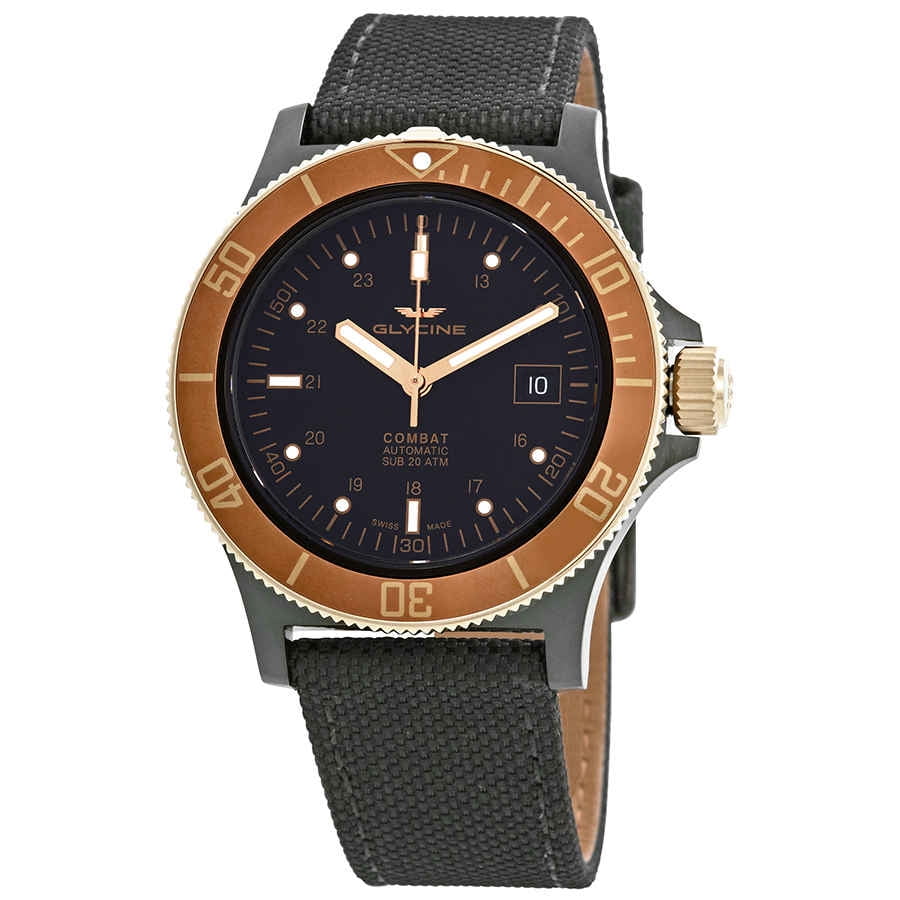 glycine combat stainless steel automatic men's watch