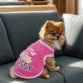 thumbnail image 4 of 4 Pack Dog Shirts for Small Dogs, Soft Breathable Pet Vest Clothes, Cute Puppy Apparel for Daily Wear(Pink,L), 4 of 9