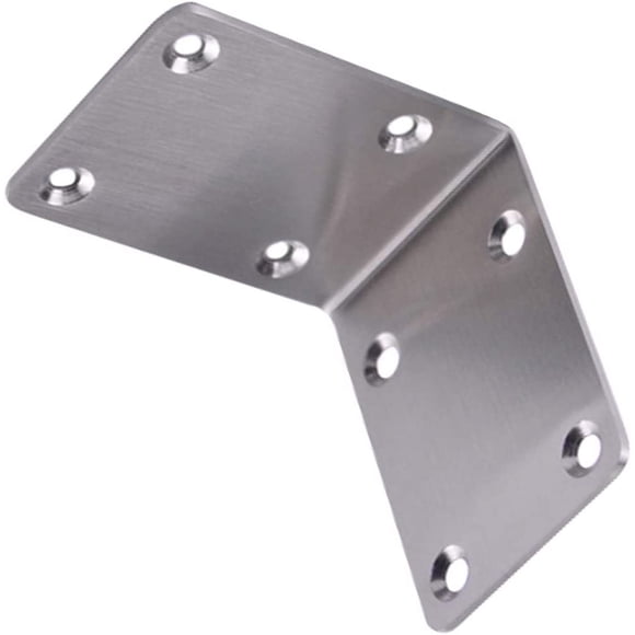 PinesC Stainless Steel Corner Brace Heavy Duty Angle Bracket 90 Degree Angle Code 6 Pcs