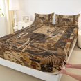 thumbnail image 4 of Manfei Woodland Elk Bed Sheets,Golden Leaves Full Size Sheets,4 Pieces,1 Flat Sheet, 1 Fitted Sheet and 2 Pillowcases, 4 of 6