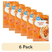 (6 pack) Great Value Instant Oatmeal, Pumpkin Spice, 1.51 oz, 8 Count