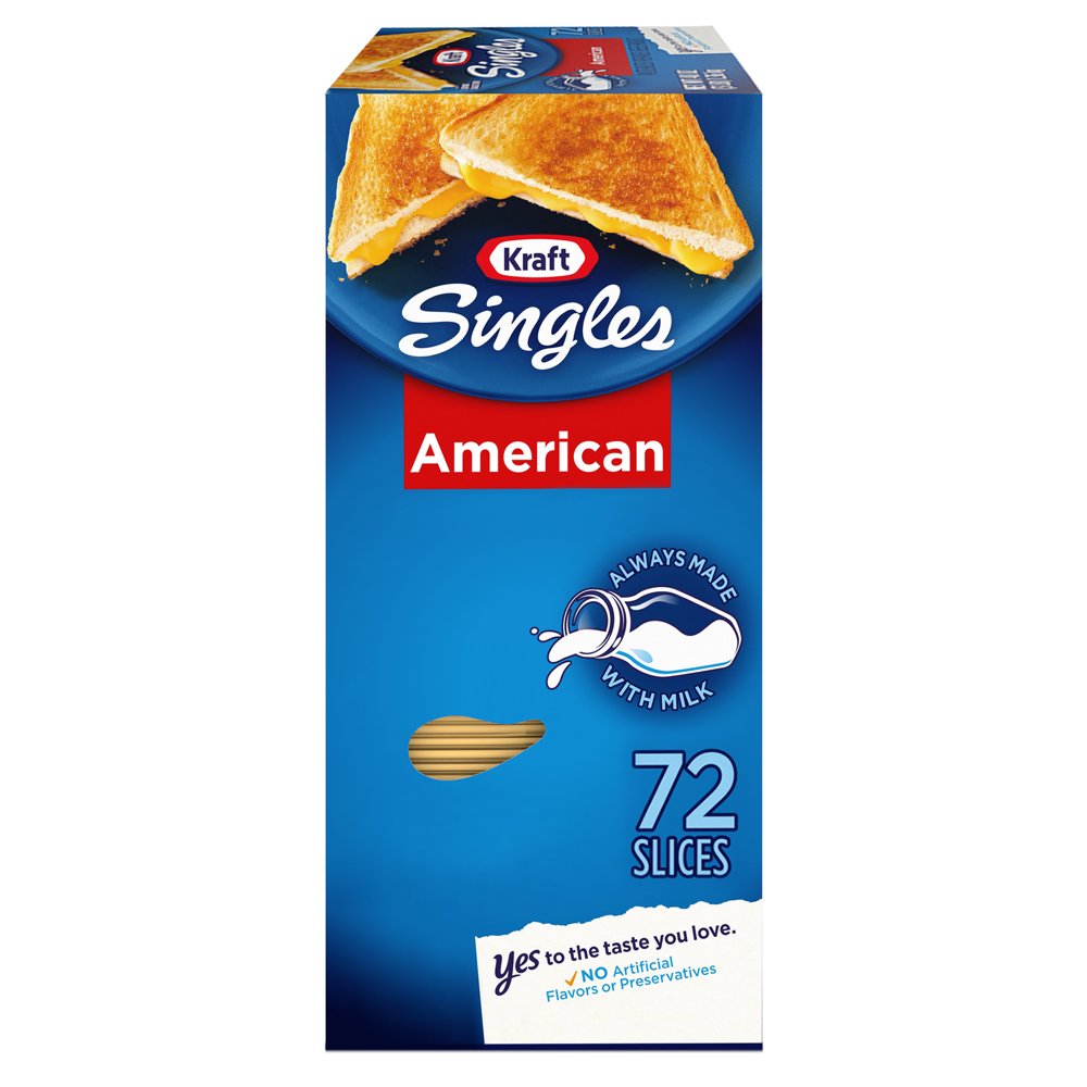 Kraft Singles American Cheese Slices, 72 ct Box