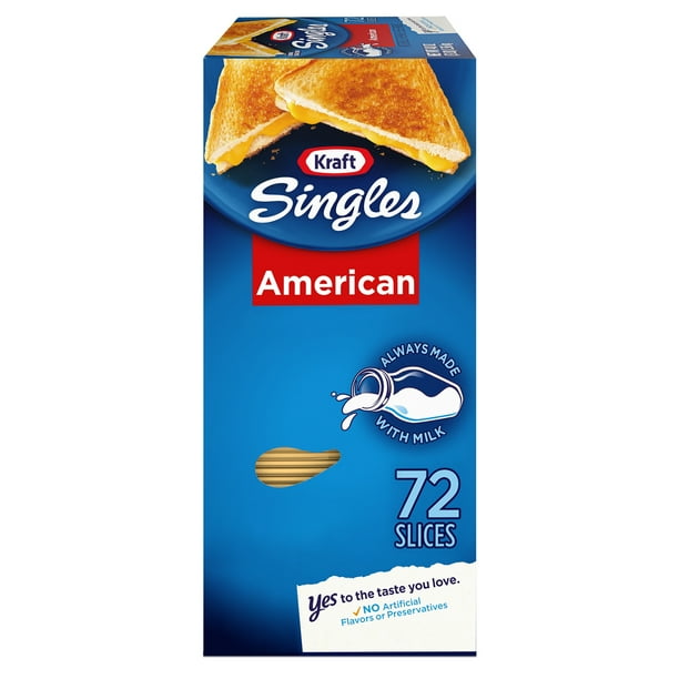 Kraft Singles American Cheese Slices, 72 ct Box