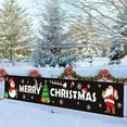 thumbnail image 6 of Large Christmas Banners Outdoor Decorations, Festive Holiday Yard Banner for Porch, Fence, Party, Home Decoration with Snowman Santa Print, Waterproof Polyester Hanging Flag for Xmas Outdoor Decor, 6 of 7
