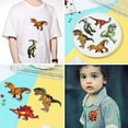 thumbnail image 4 of Clothes Badges Embroidered Iron On Patch Dinosaur Embroidery Patches Clothes Sticker Animals 9, 4 of 8