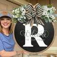 thumbnail image 1 of Meiiso Promotional Offer! House Number, Unique Az surname Full Year Front Door Wreath with Bow 16, R, 16.38*15.6*2.73In, Hangs, 1 of 4