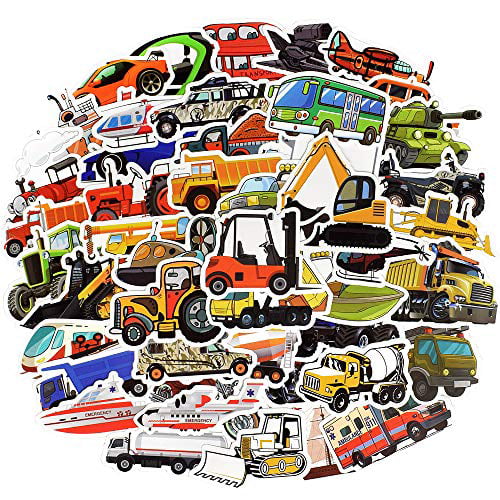 50 stickers Cars and Trucks Stickers