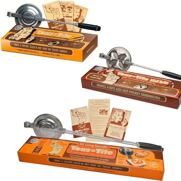 Toas-Tite 3-Pack Pie Iron Sandwich Grill – Campfire & BBQ Sandwich Maker - Made in USA
