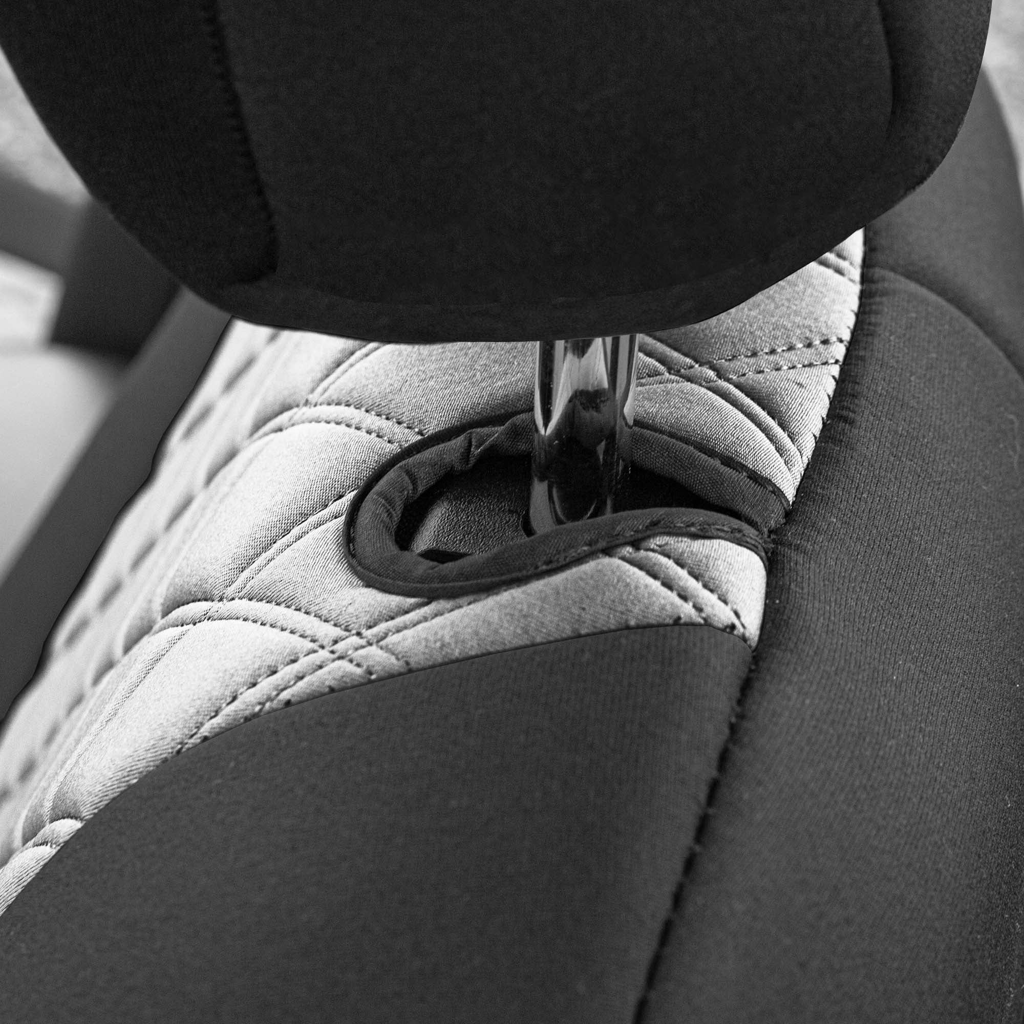 For Jeep Wrangler JL 2DR 2018-2023 FH Group Neoprene Custom Fit Car Seat Covers Rear Set - Gray
